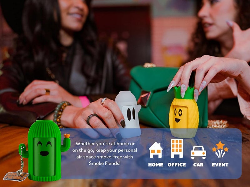 Smoke Fiends فلتر هواء شخصي محمول وصديق للبيئة | فلترة HEPA وكربون غير مرئية | قابلة للتحلل الحيوي وتصل إلى 300+ استخدام | تصميم سلسلة مفاتيح للانتعاش أثناء التنقل (بلايز) - Image 5